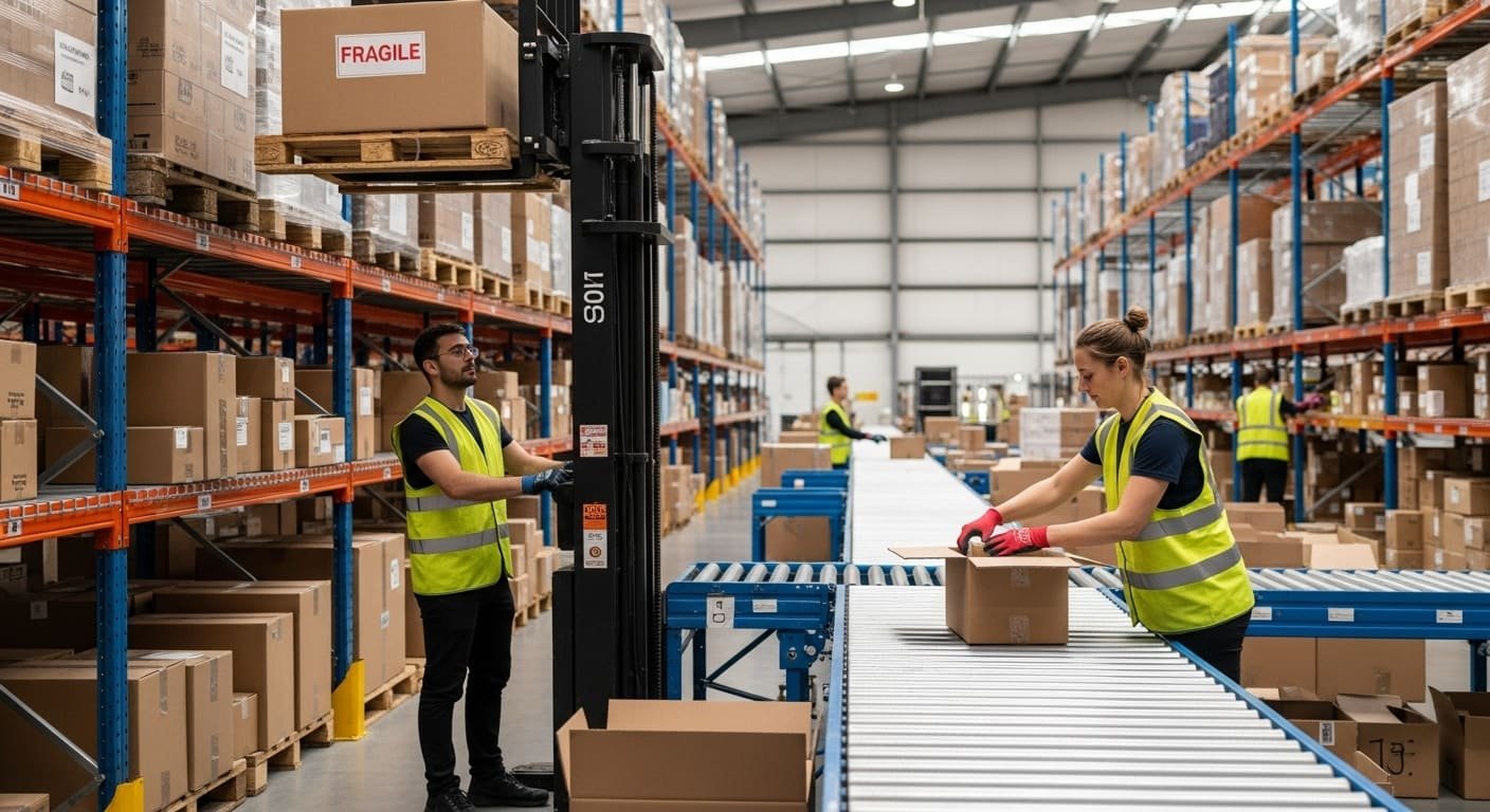 Order picker and packer staff on-demand