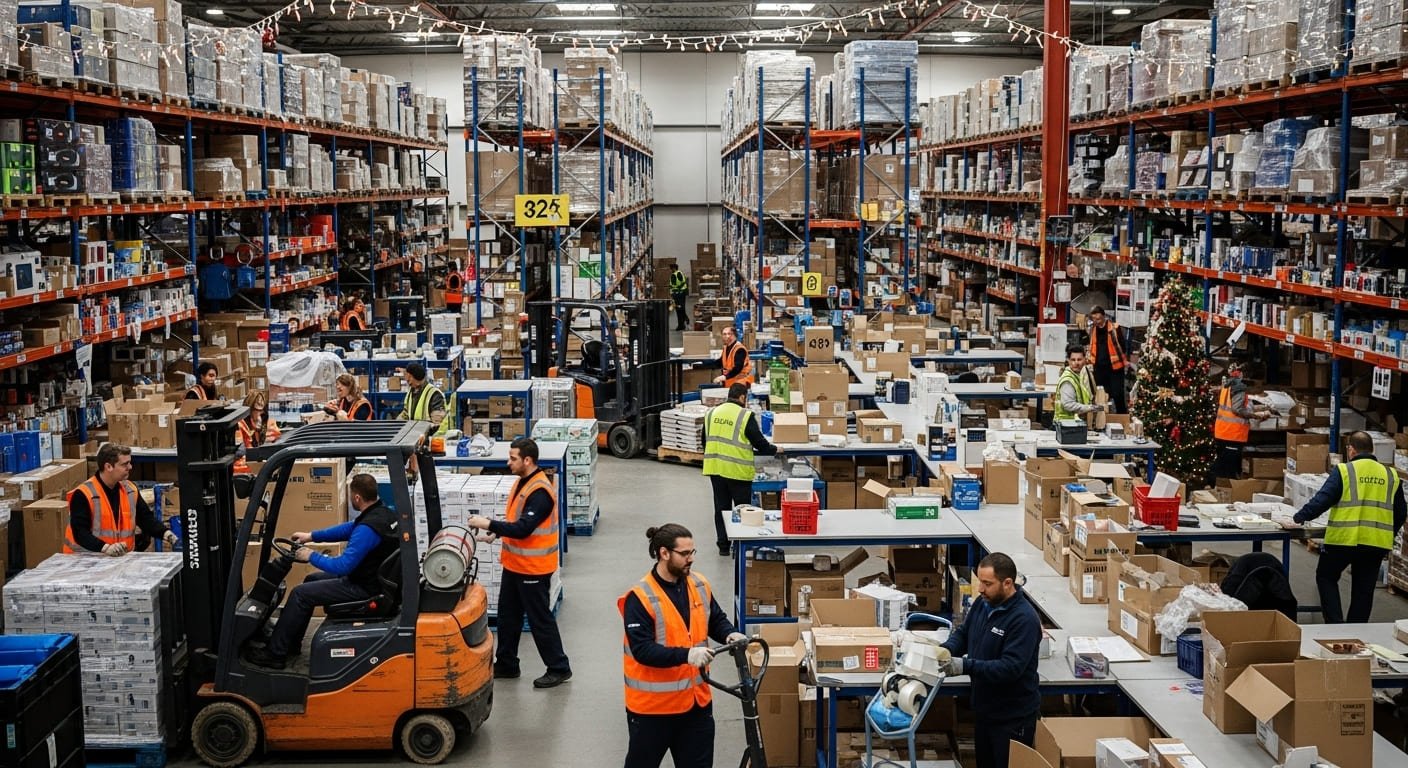 Peak season warehouse staffing (holidays)