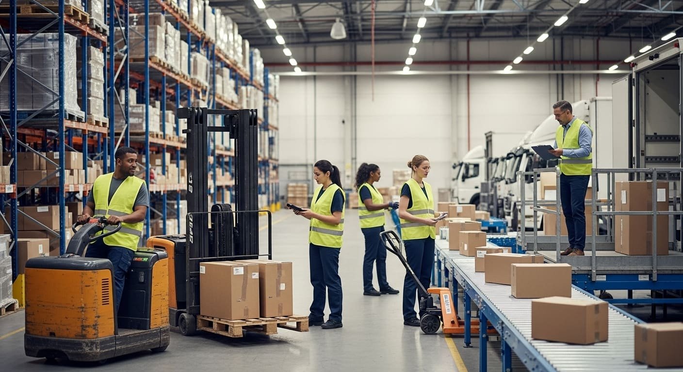 Shipping and receiving staff placement